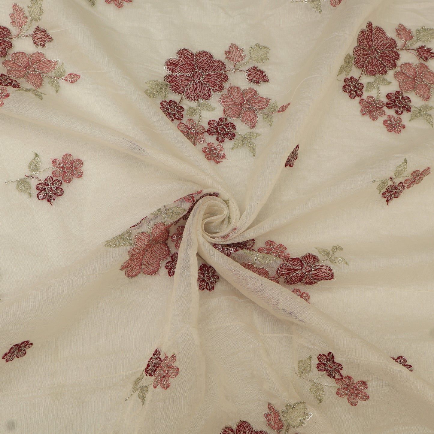 Chanderi Embroidery Fabric