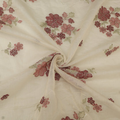 Chanderi Embroidery Fabric