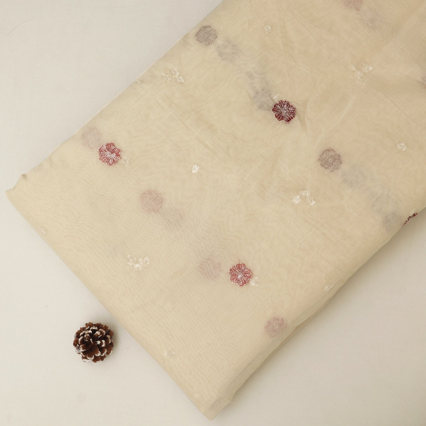 Chanderi Embroidery Fabric
