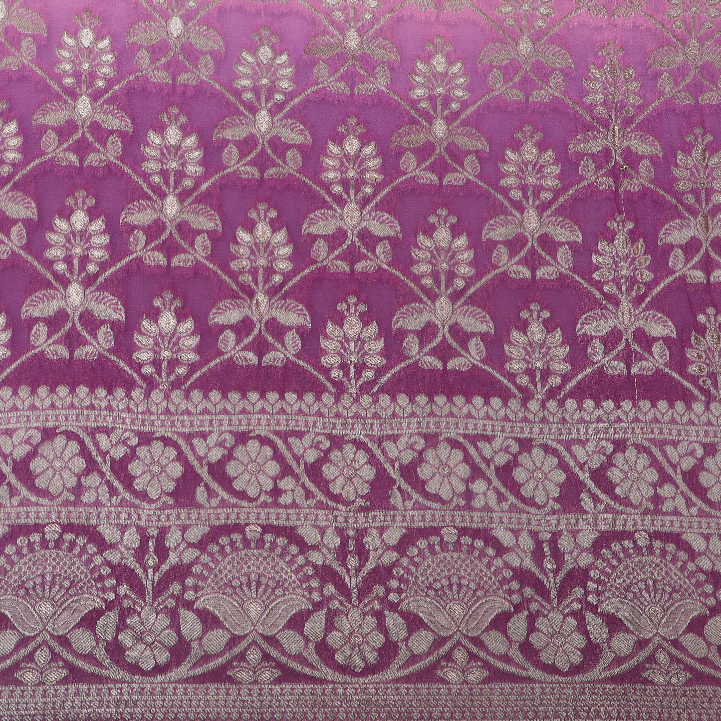 Shaded Tissue Zari Embroidery Fabric