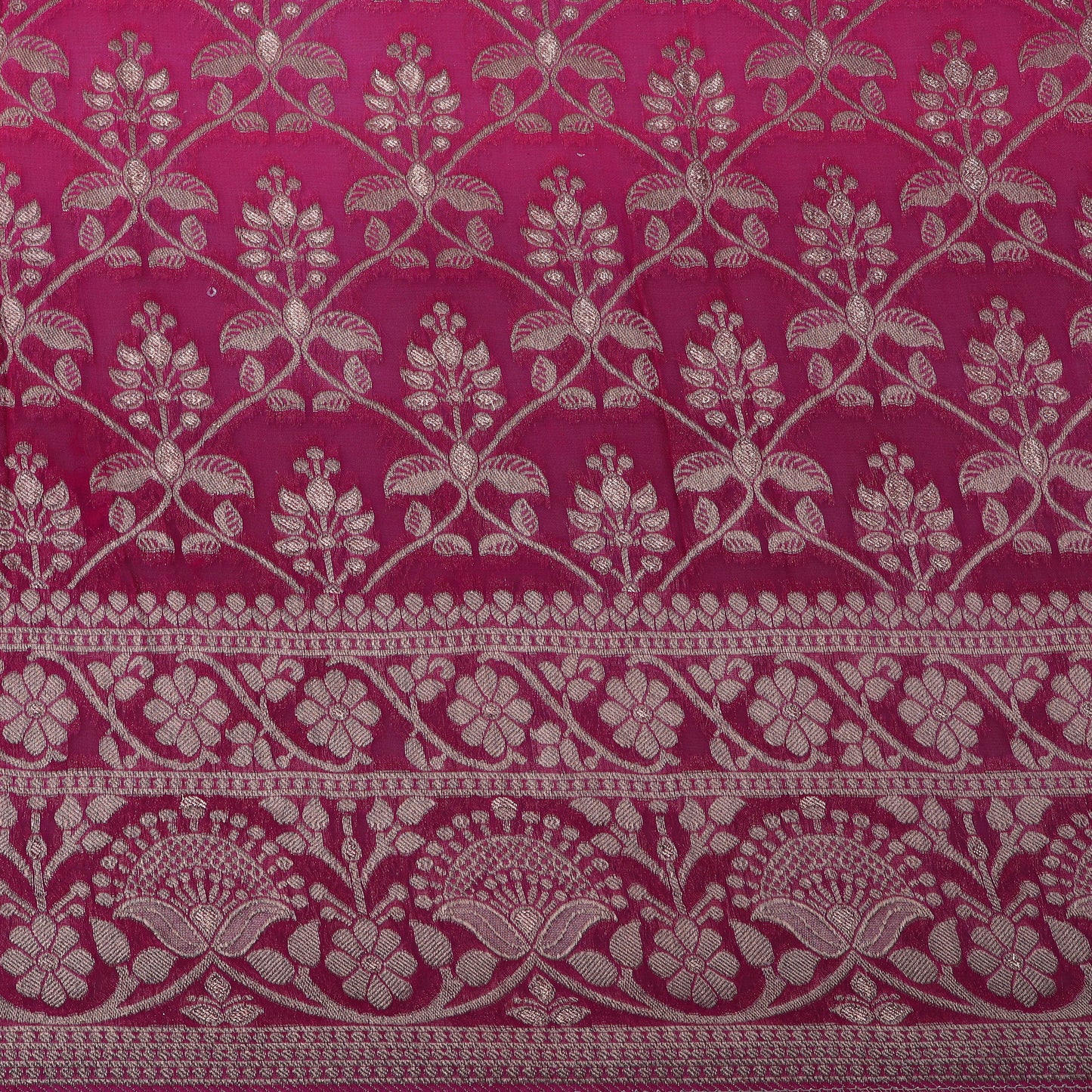 Shaded Tissue Zari Embroidery Fabric