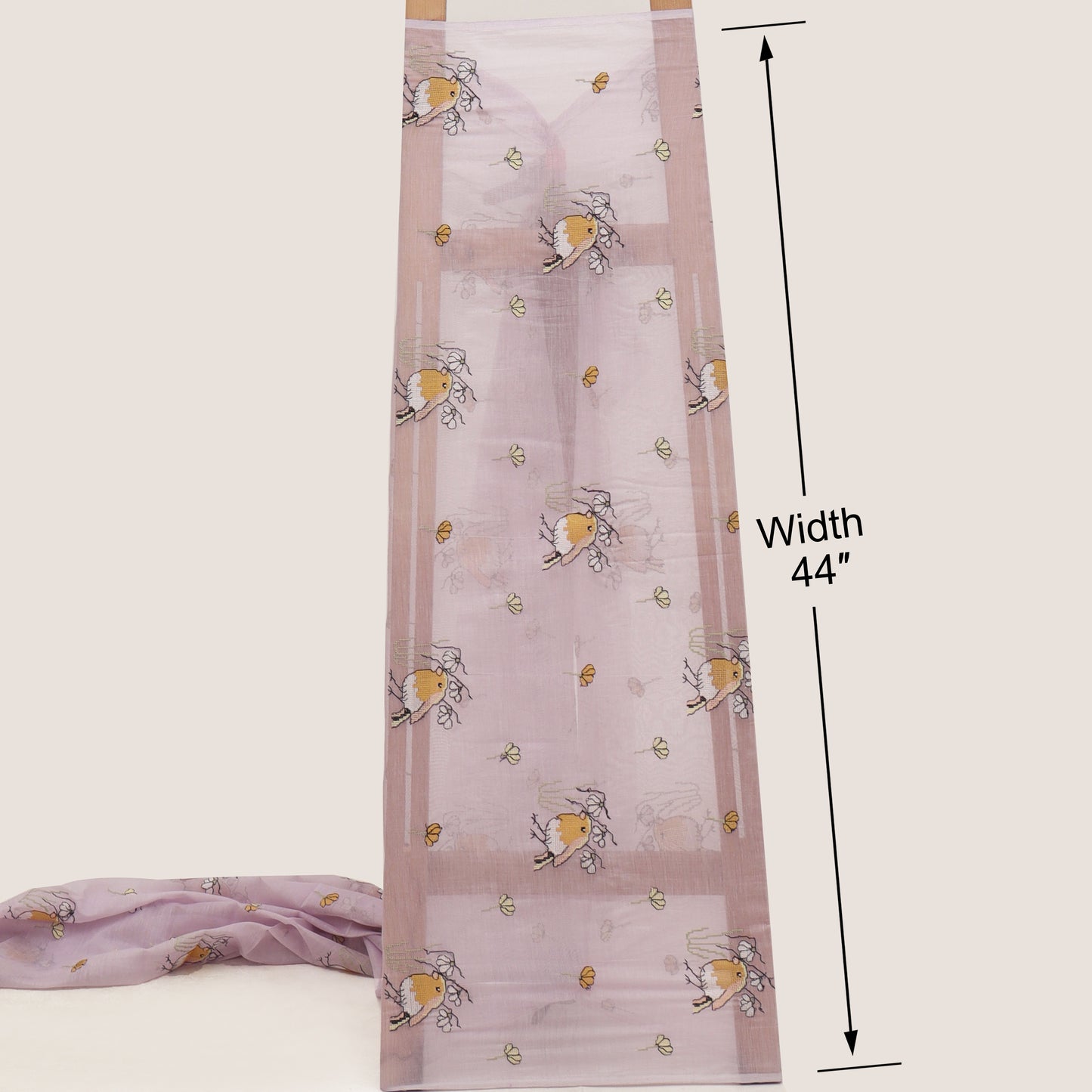 Mul Chanderi Border Embroidery