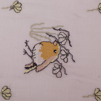 Mul Chanderi Border Embroidery