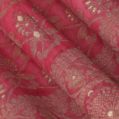 Shaded Tissue Zari Embroidery Fabric