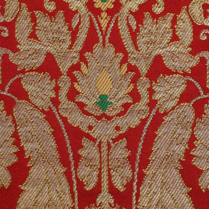 Red Kimkhab Brocade Fabric