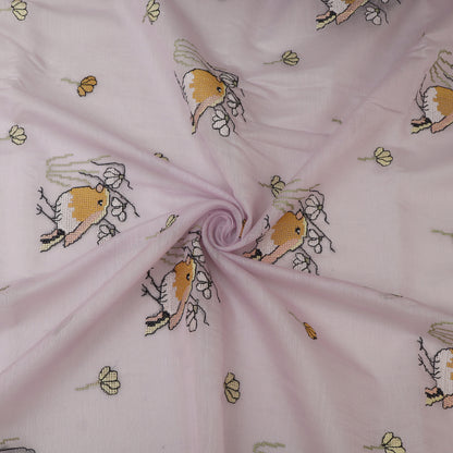 Mul Chanderi Border Embroidery