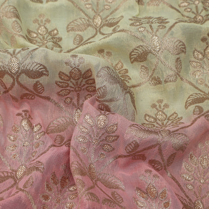 Shaded Tissue Zari Embroidery Fabric