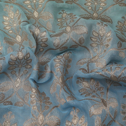 Shaded Tissue Zari Embroidery Fabric