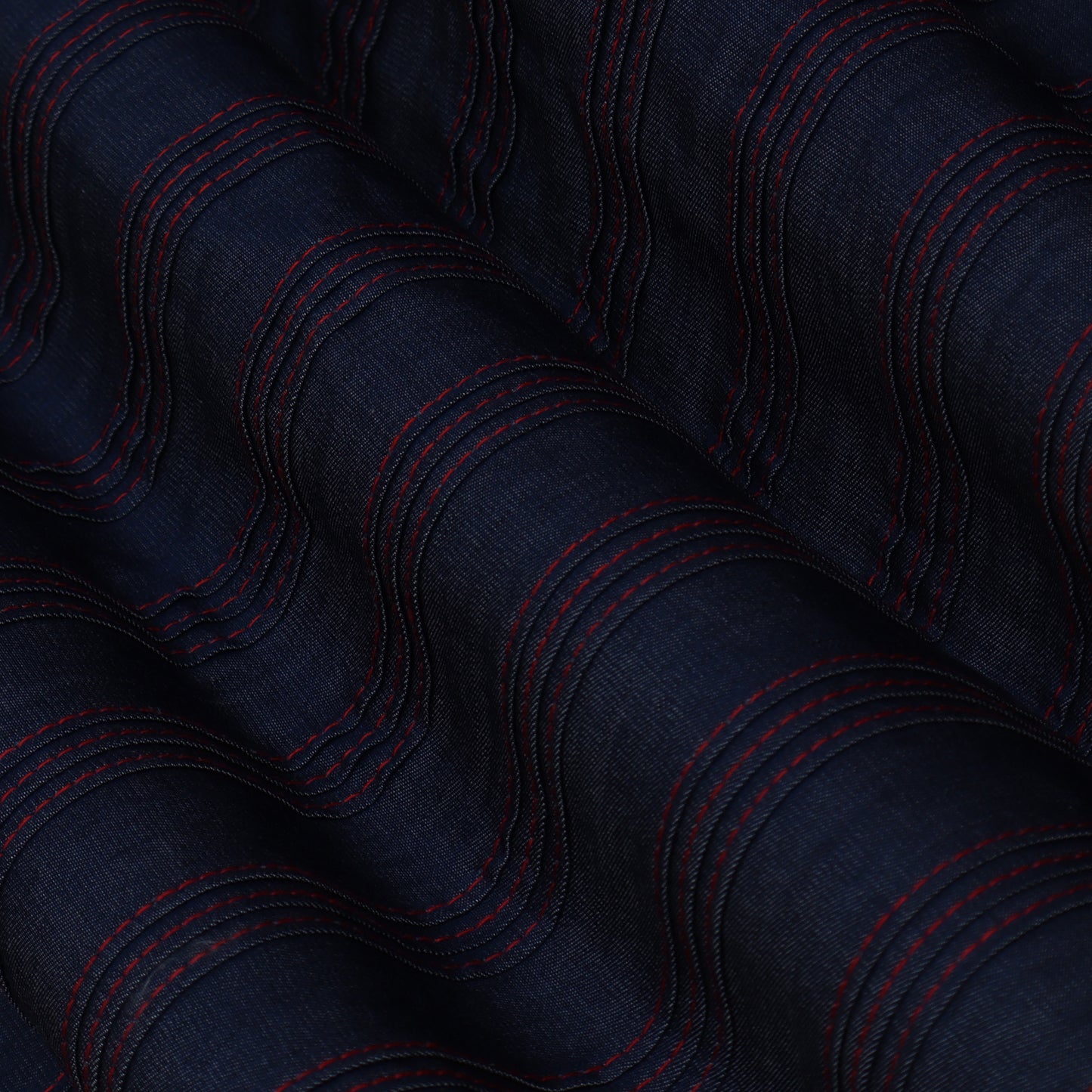 Blue Color Denim Stripe Fabric