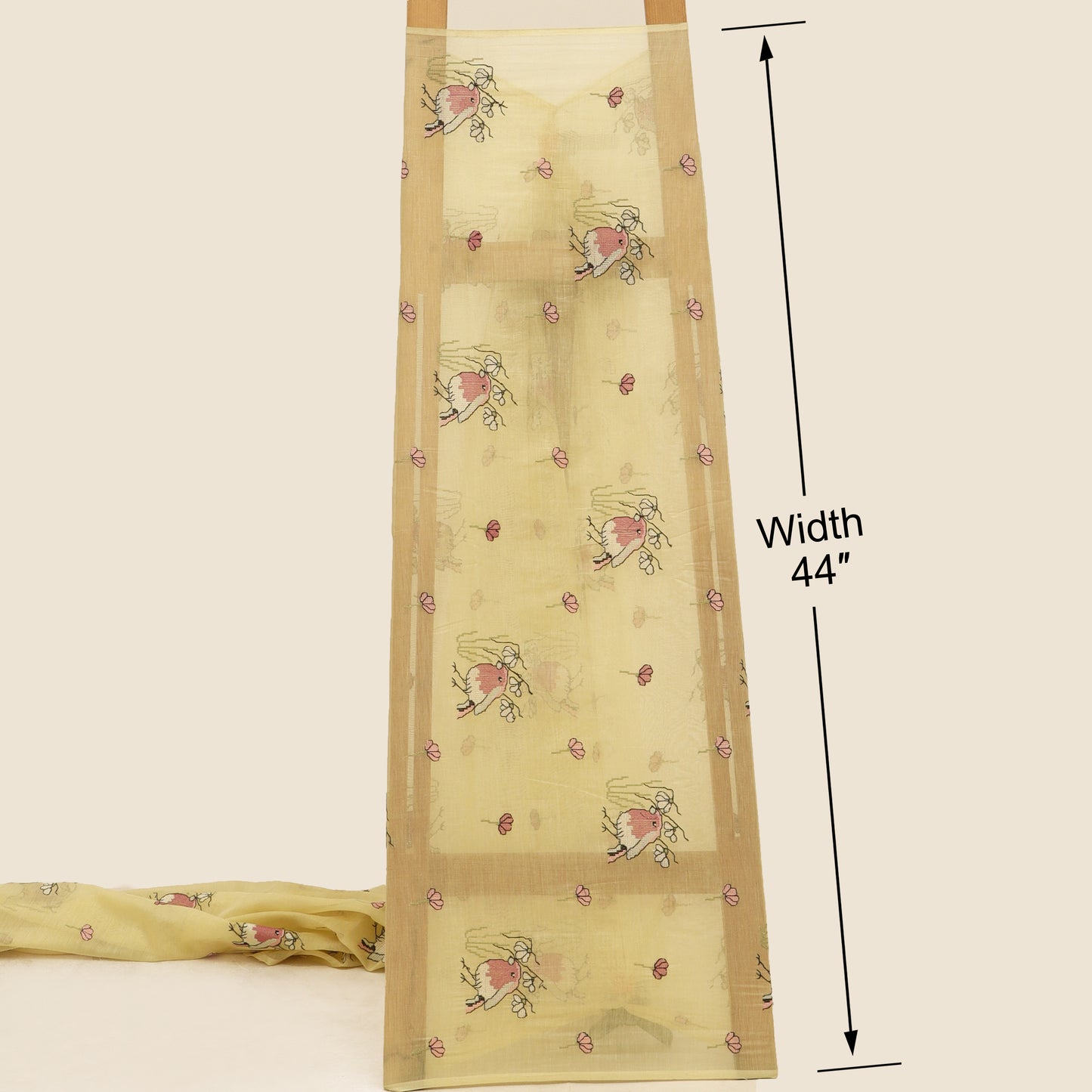 Mul Chanderi Border Embroidery