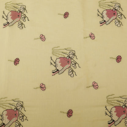 Mul Chanderi Border Embroidery