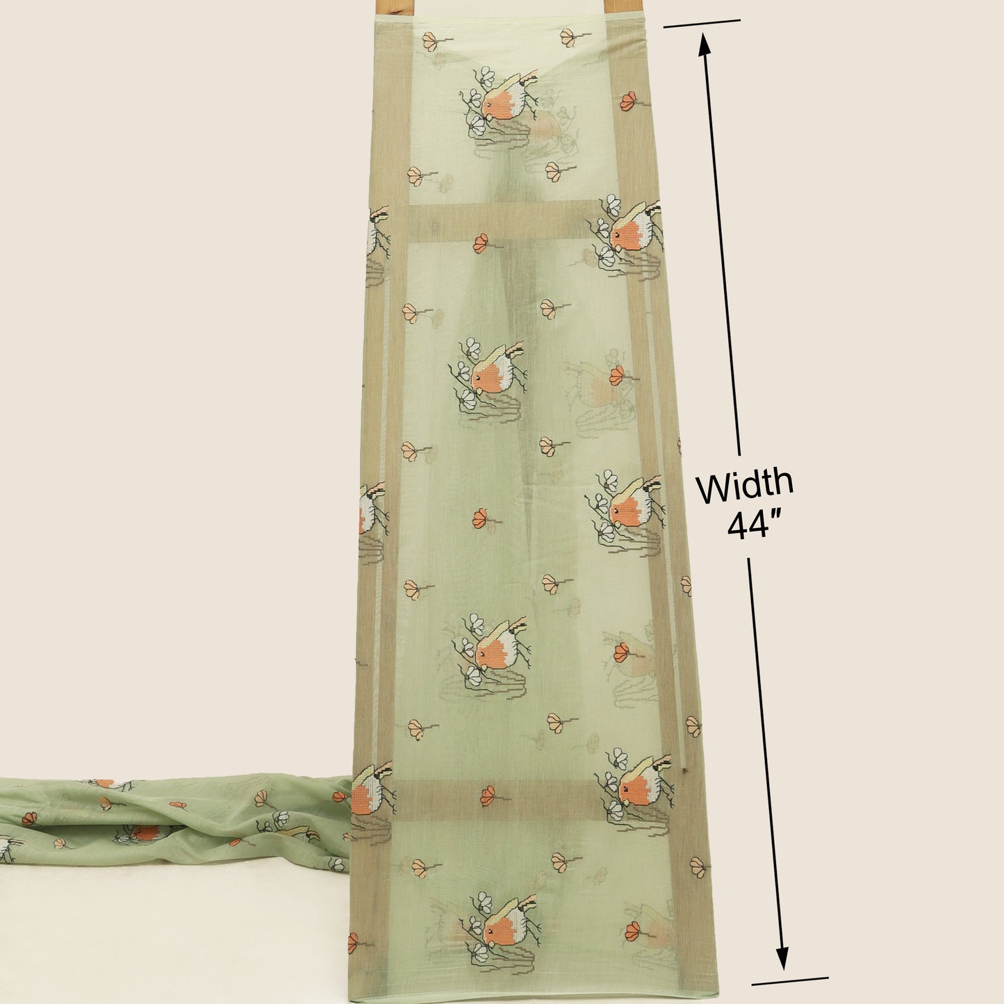 Mul Chanderi Border Embroidery