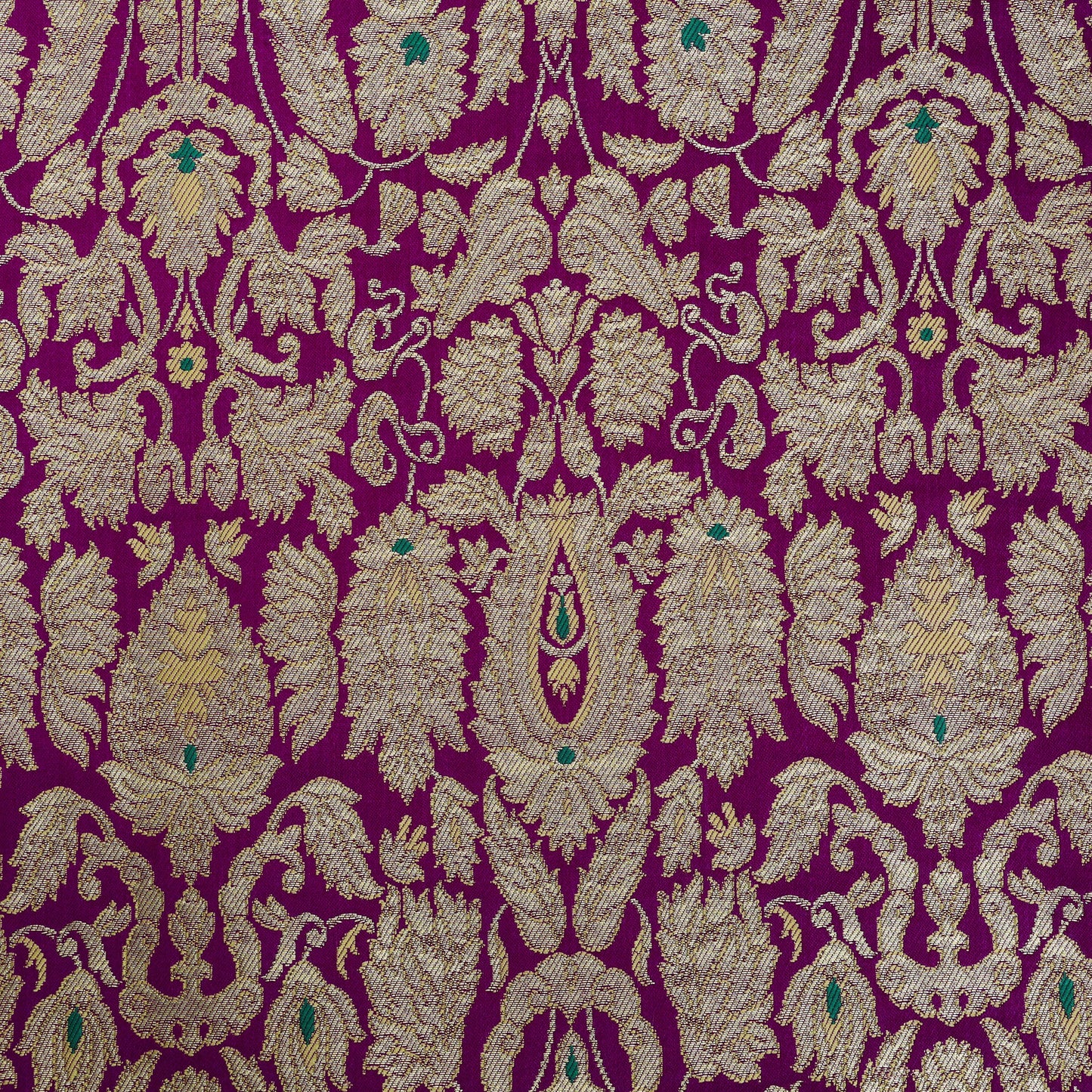 Purple Kimkhab Brocade Fabric