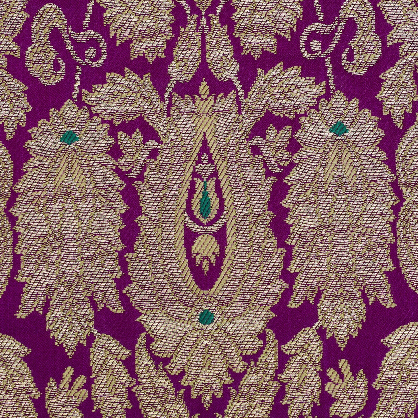 Purple Kimkhab Brocade Fabric