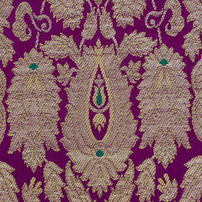 Purple Kimkhab Brocade Fabric