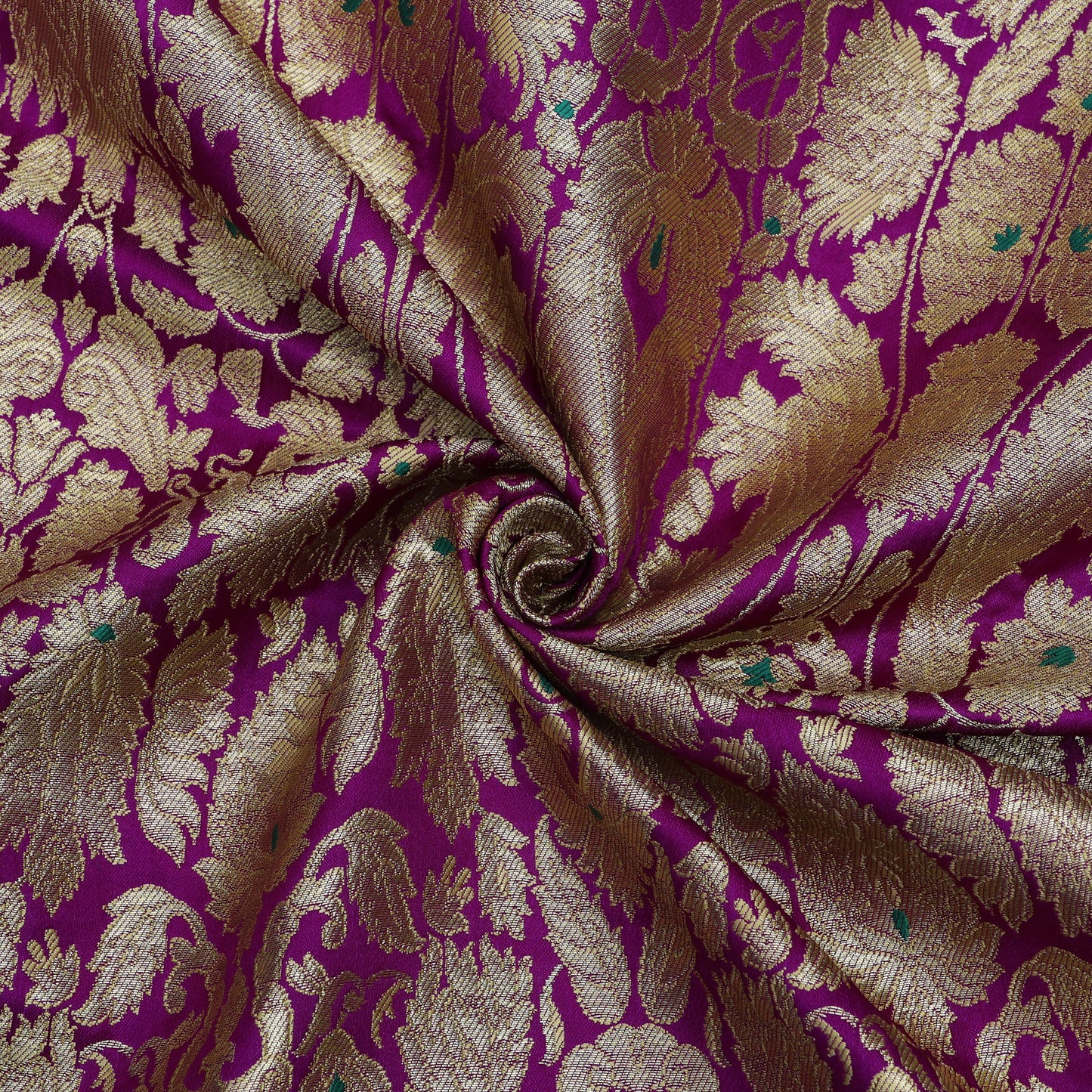 Purple Kimkhab Brocade Fabric