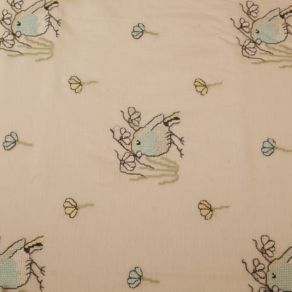 Mul Chanderi Border Embroidery