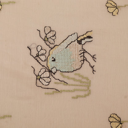 Mul Chanderi Border Embroidery