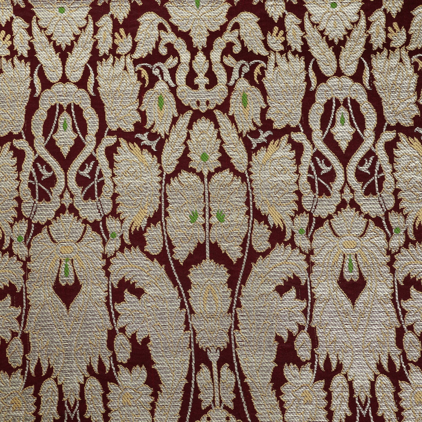 Maroon KimKhab Brocade Fabric