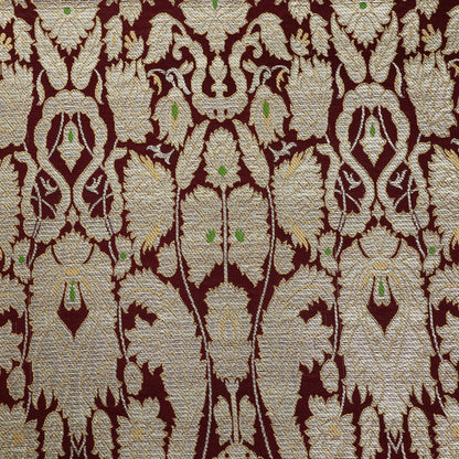 Maroon KimKhab Brocade Fabric