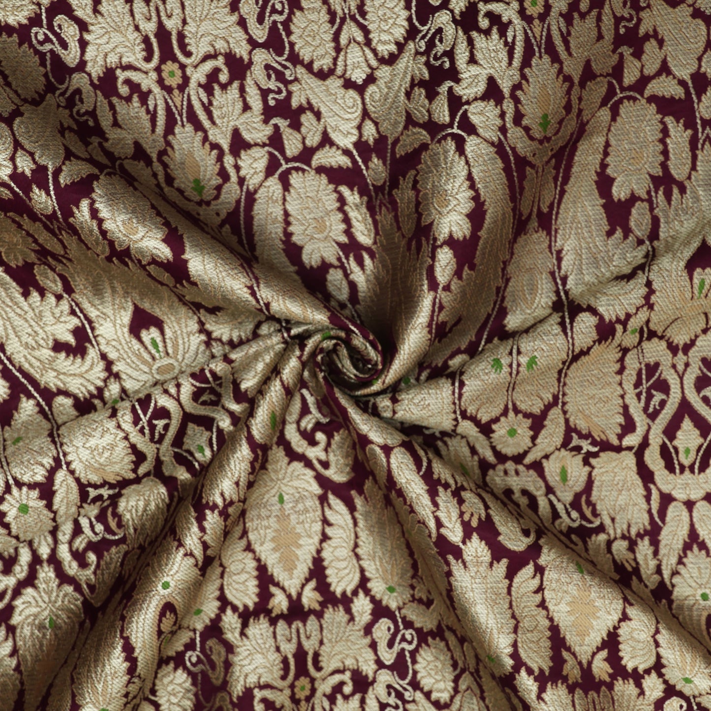 Maroon KimKhab Brocade Fabric