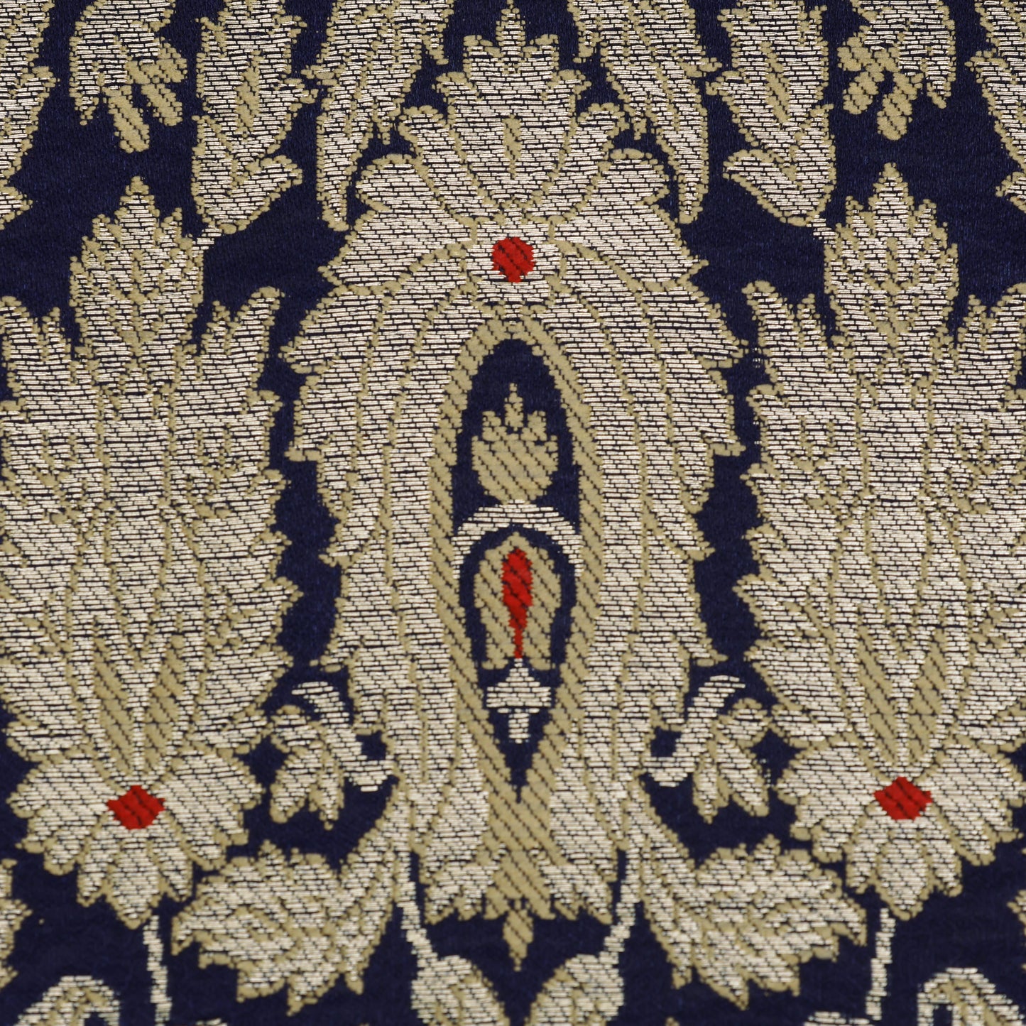 Navy Blue KhimKhab Brocade Fabric