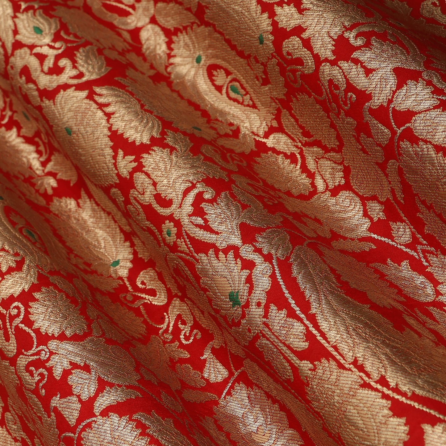 Red KhimKhab Brocade Fabric