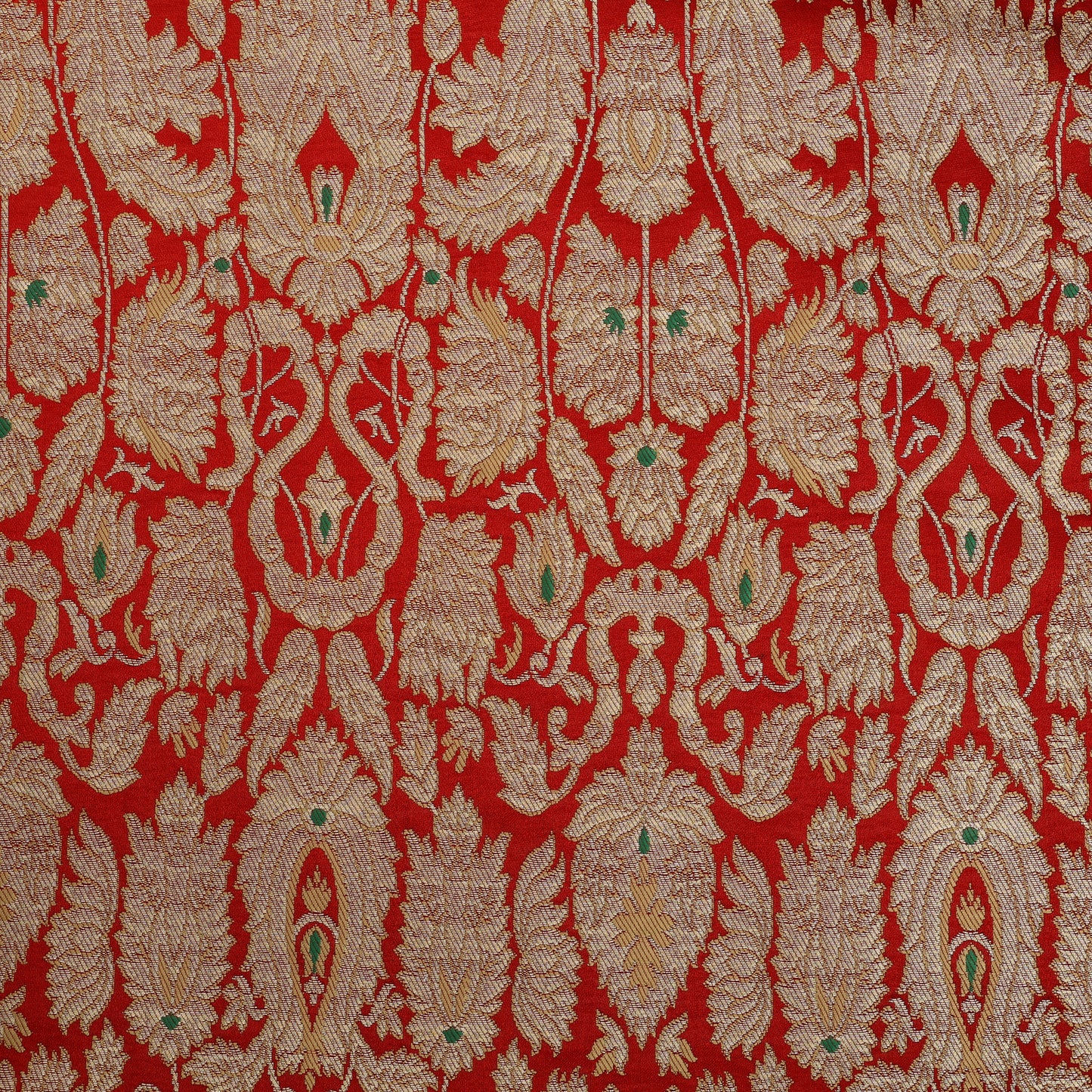 Red KhimKhab Brocade Fabric