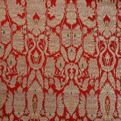 Red KhimKhab Brocade Fabric