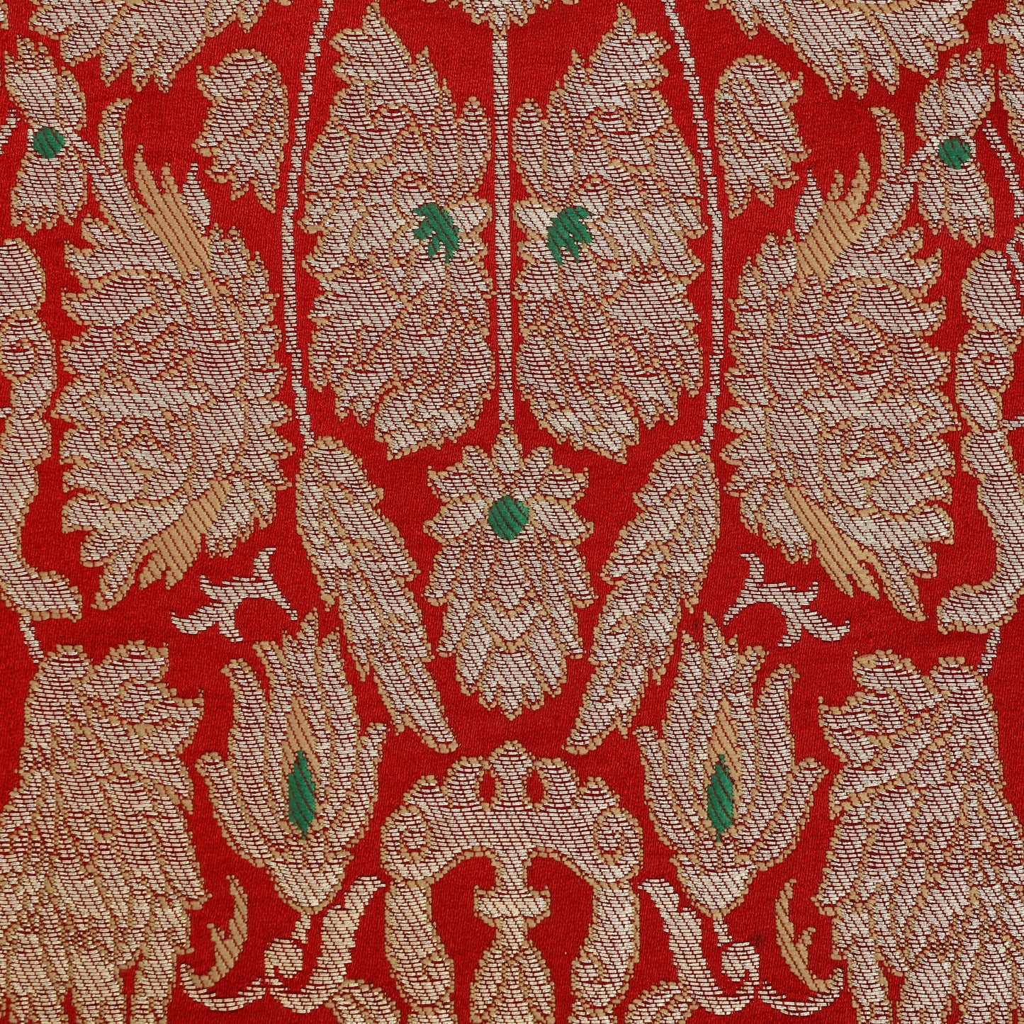 Red KhimKhab Brocade Fabric