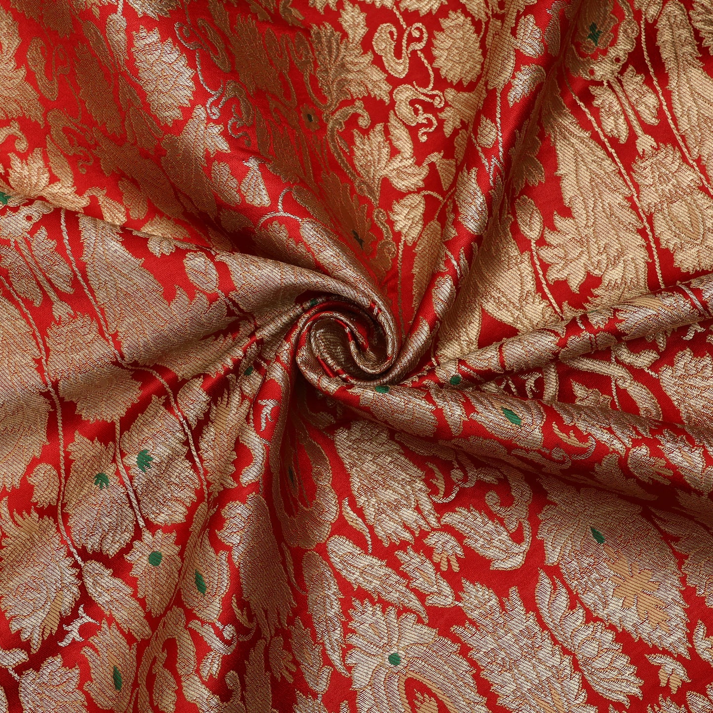 Red KhimKhab Brocade Fabric