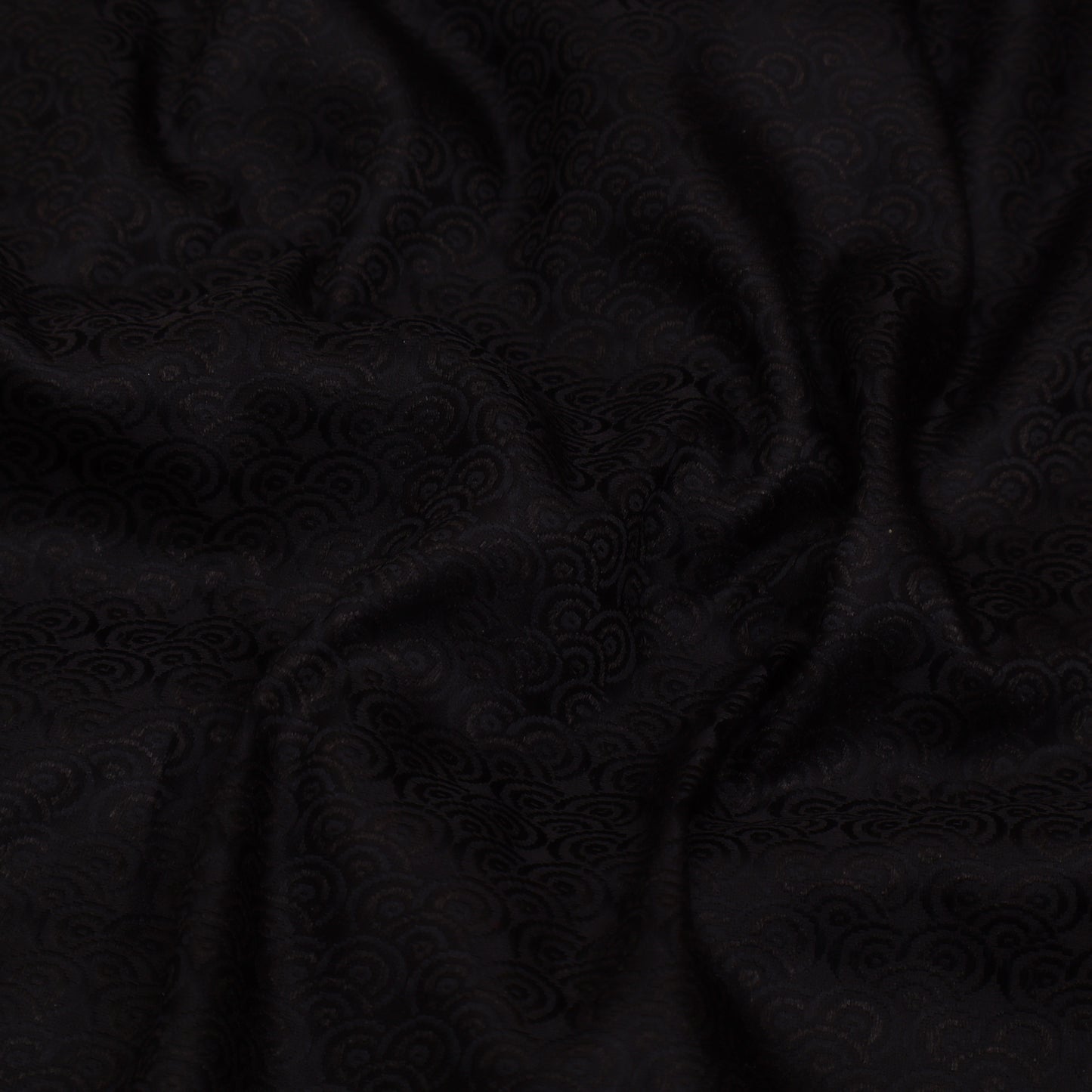 Black Color Tanchui Brocade Fabric