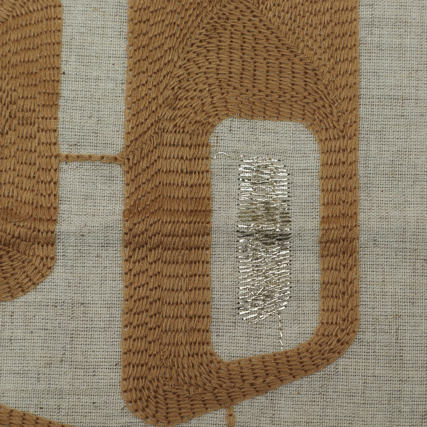 Off White Organic Cotton Embroidery Fabric