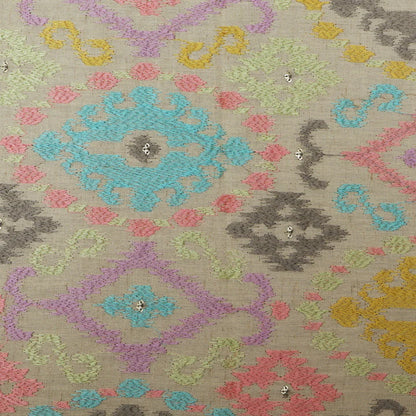 Colored Linen Embroidery Fabric (Cut Pieces 3Mtr)