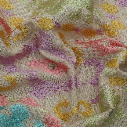 Colored Linen Embroidery Fabric (Cut Pieces 3Mtr)
