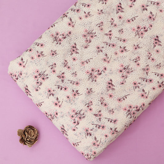 Net Chikan Embroidery Fabric