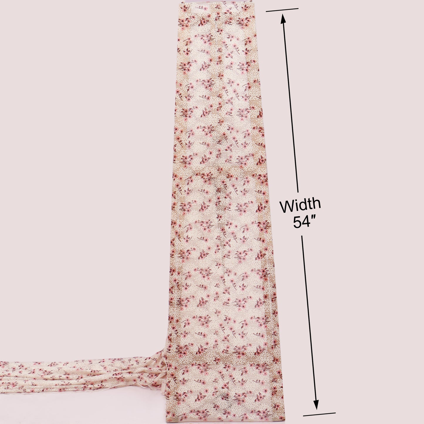 Net Chikan Embroidery Fabric