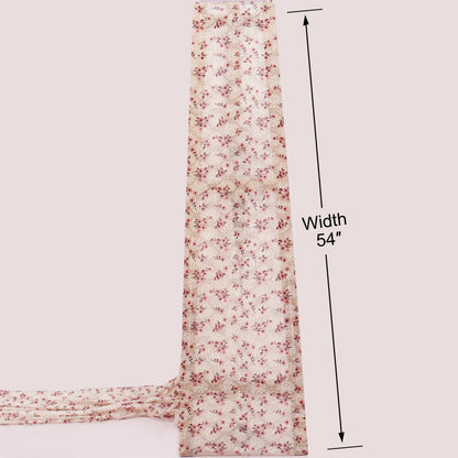 Net Chikan Embroidery Fabric