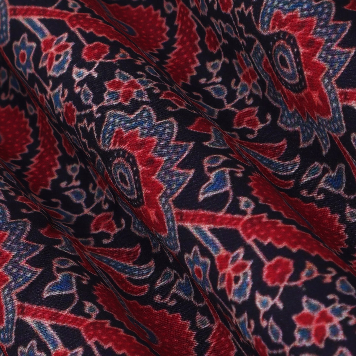 Multicolor Color Modal Satin Print Fabric