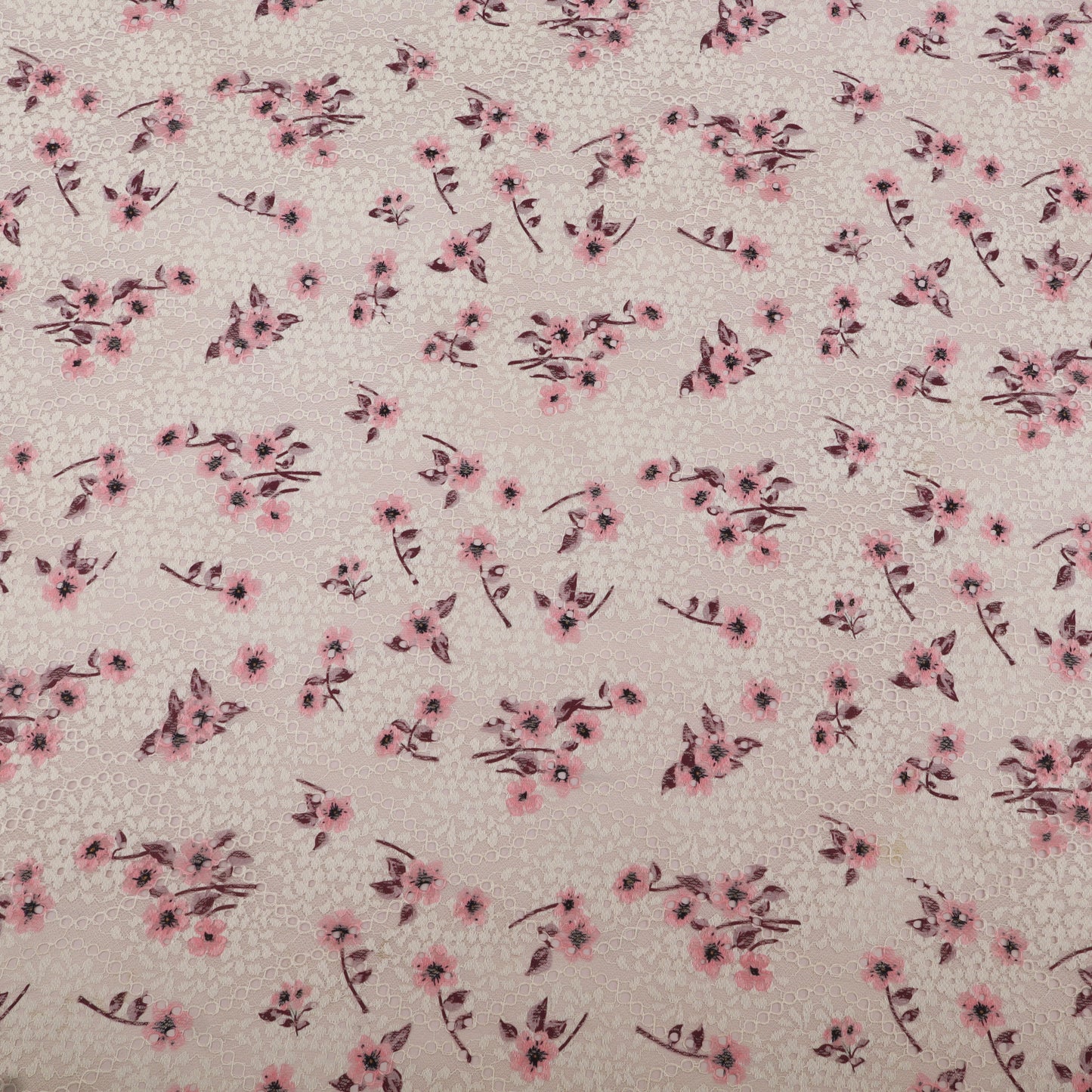 Net Chikan Embroidery Fabric