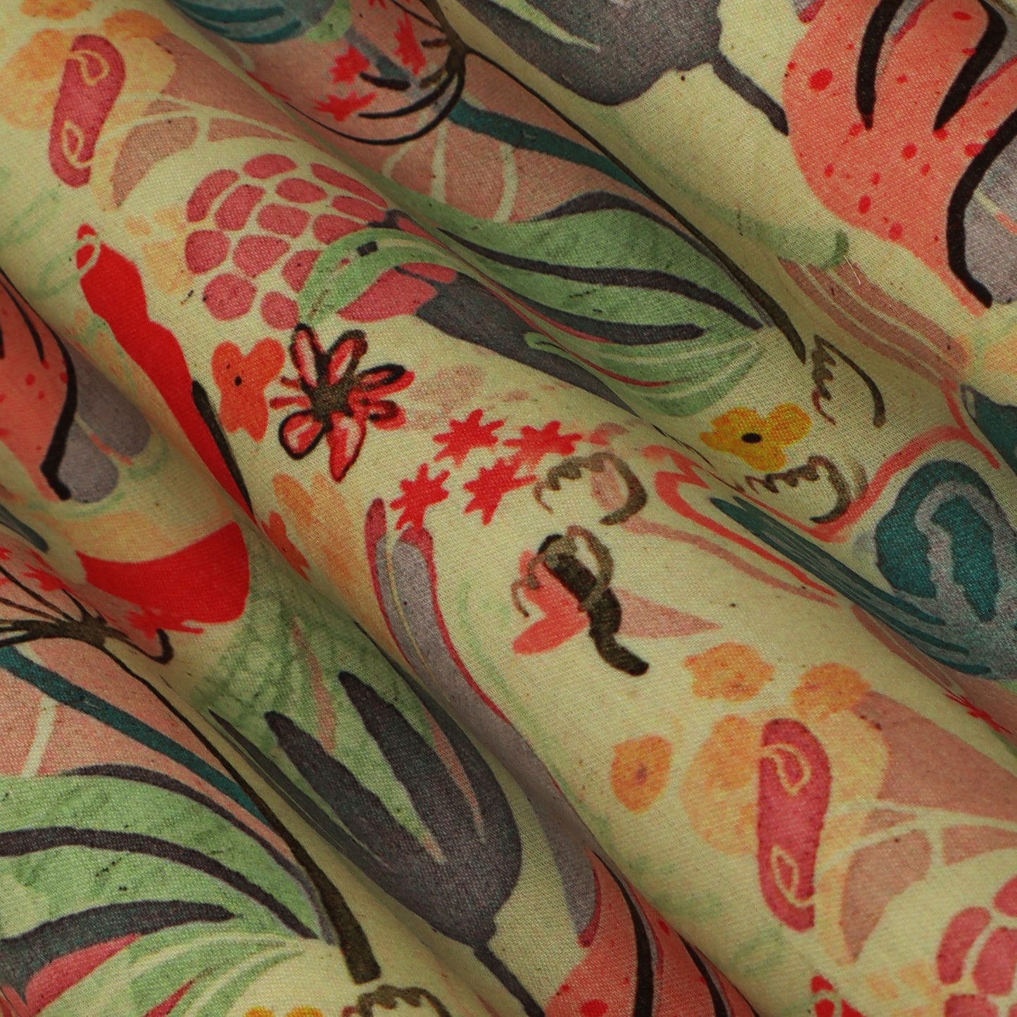 Colored Color Glace Cotton Print Fabric