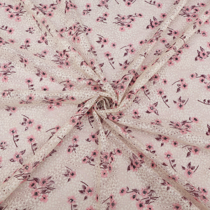 Net Chikan Embroidery Fabric