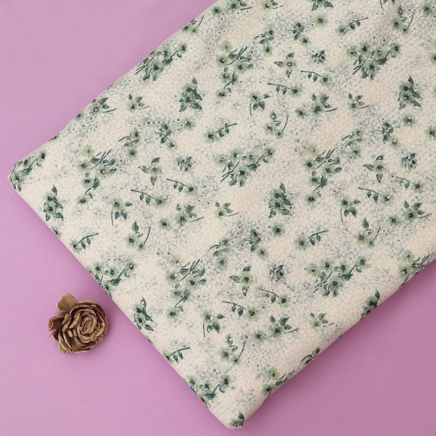 Net Chikan Embroidery Fabric