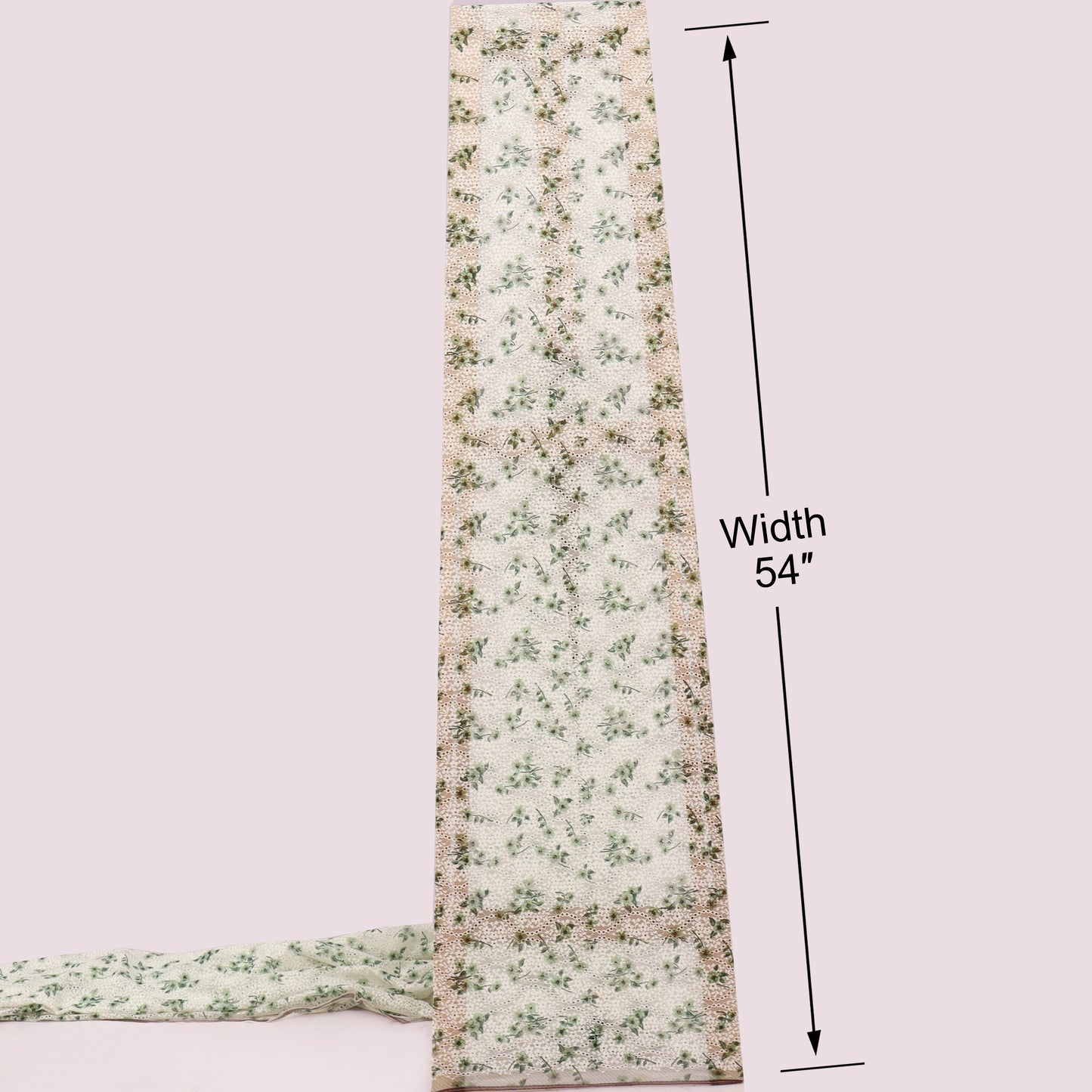 Net Chikan Embroidery Fabric