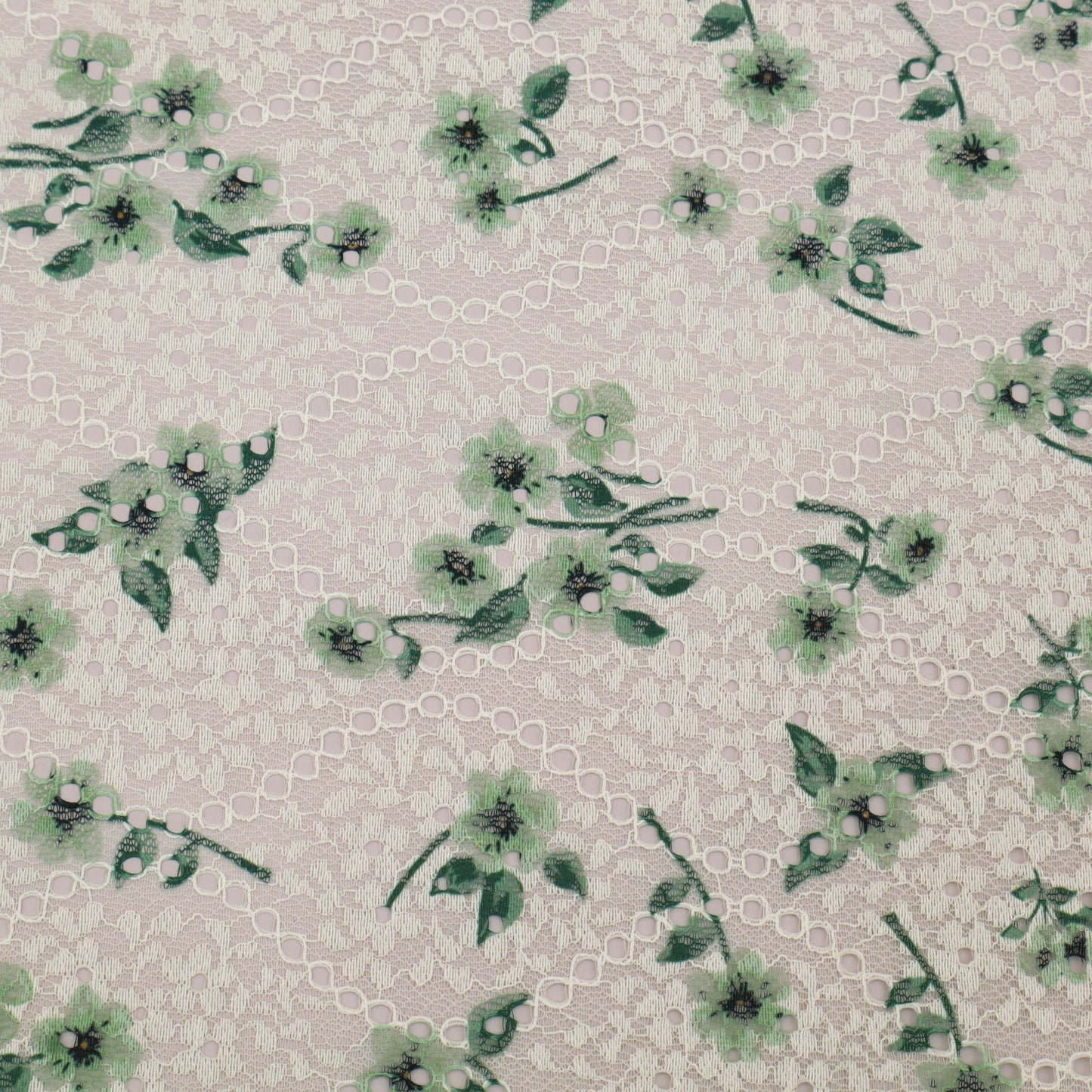 Net Chikan Embroidery Fabric