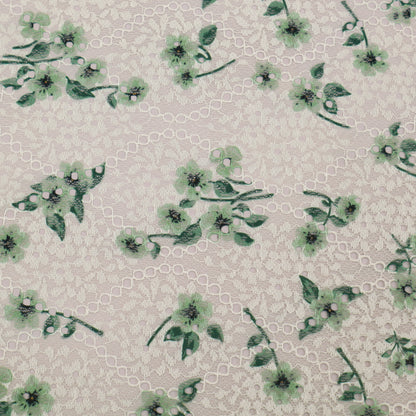 Net Chikan Embroidery Fabric