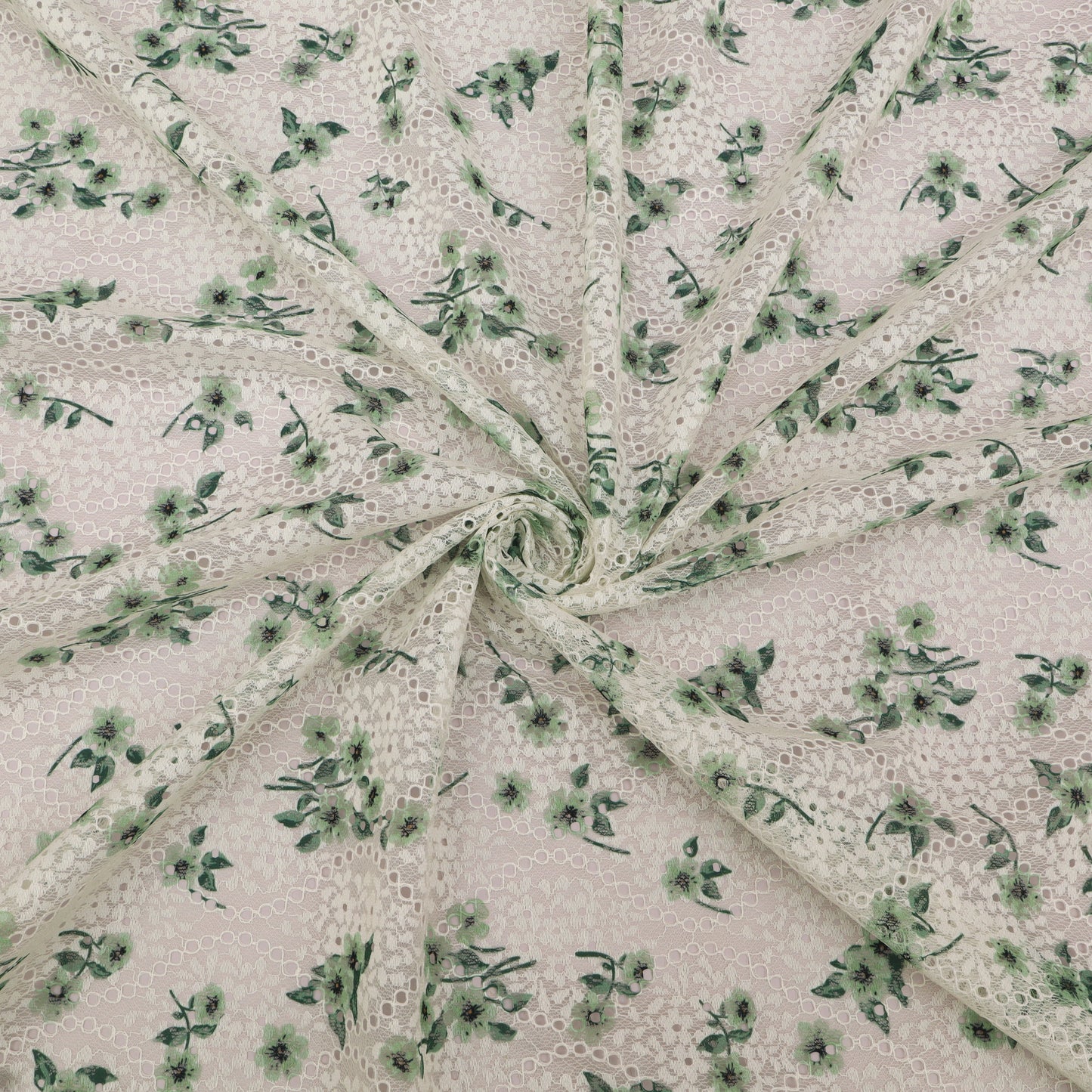 Net Chikan Embroidery Fabric