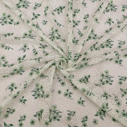 Net Chikan Embroidery Fabric