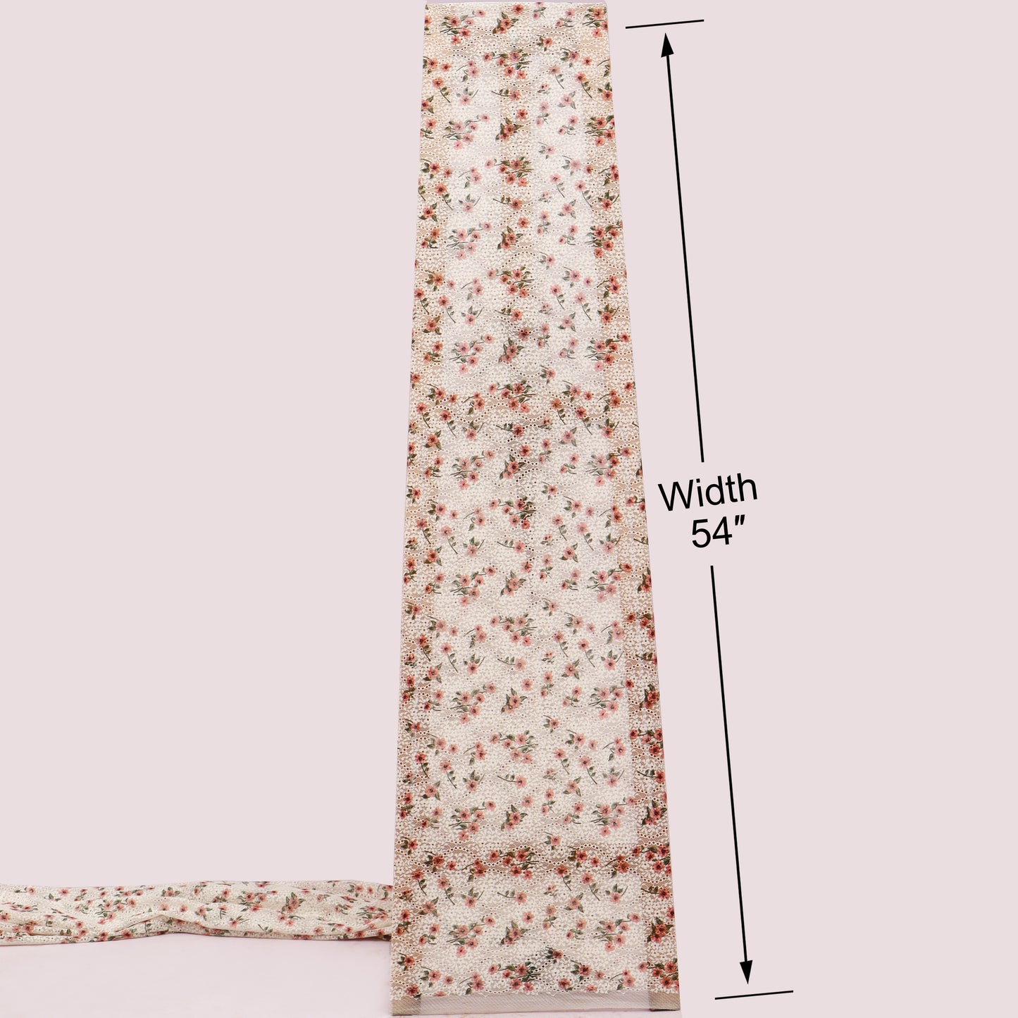 Net Chikan Embroidery Fabric