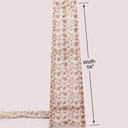 Net Chikan Embroidery Fabric